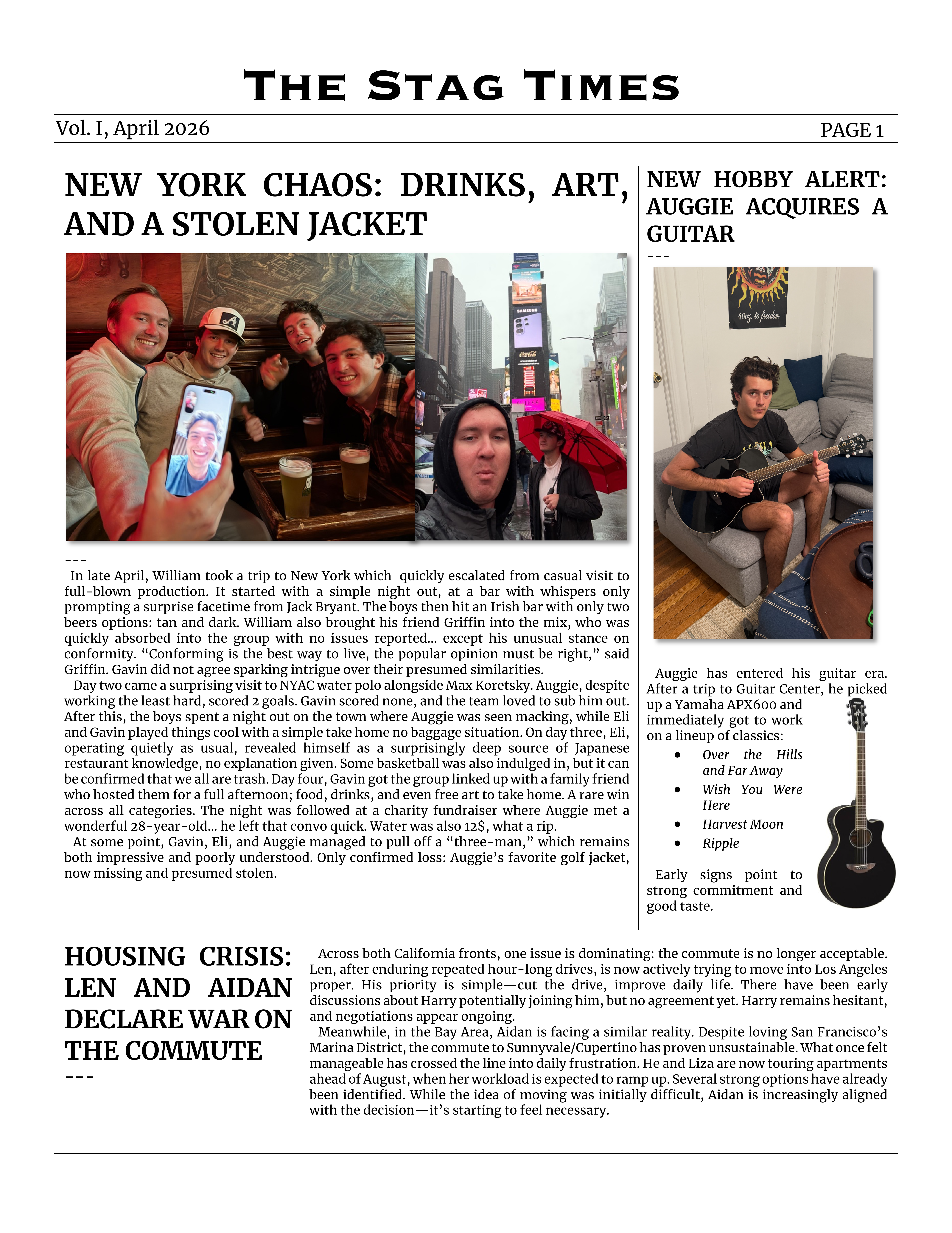 The Stag Times May 2026 page 2