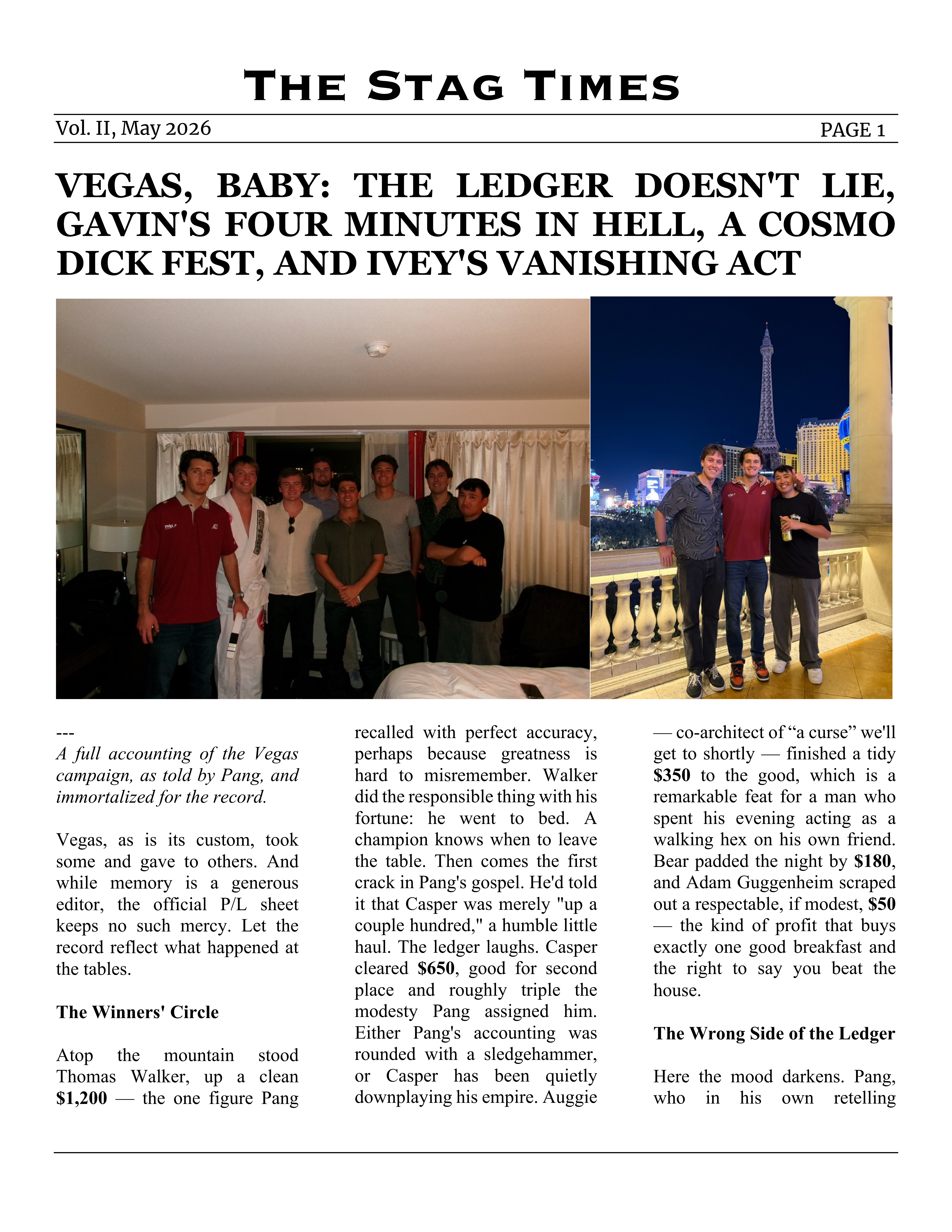 The Stag Times May 2026 page 2