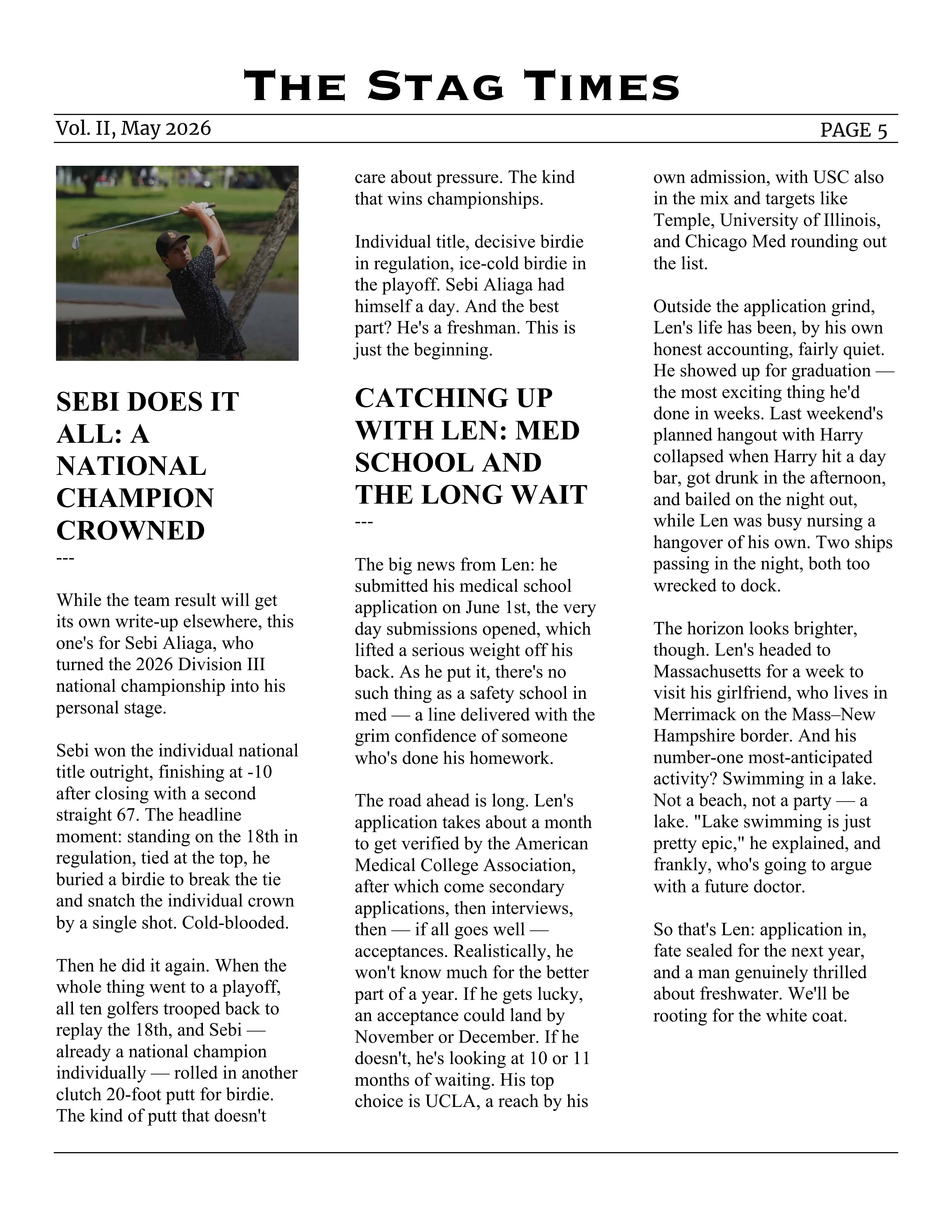 The Stag Times May 2026 page 6