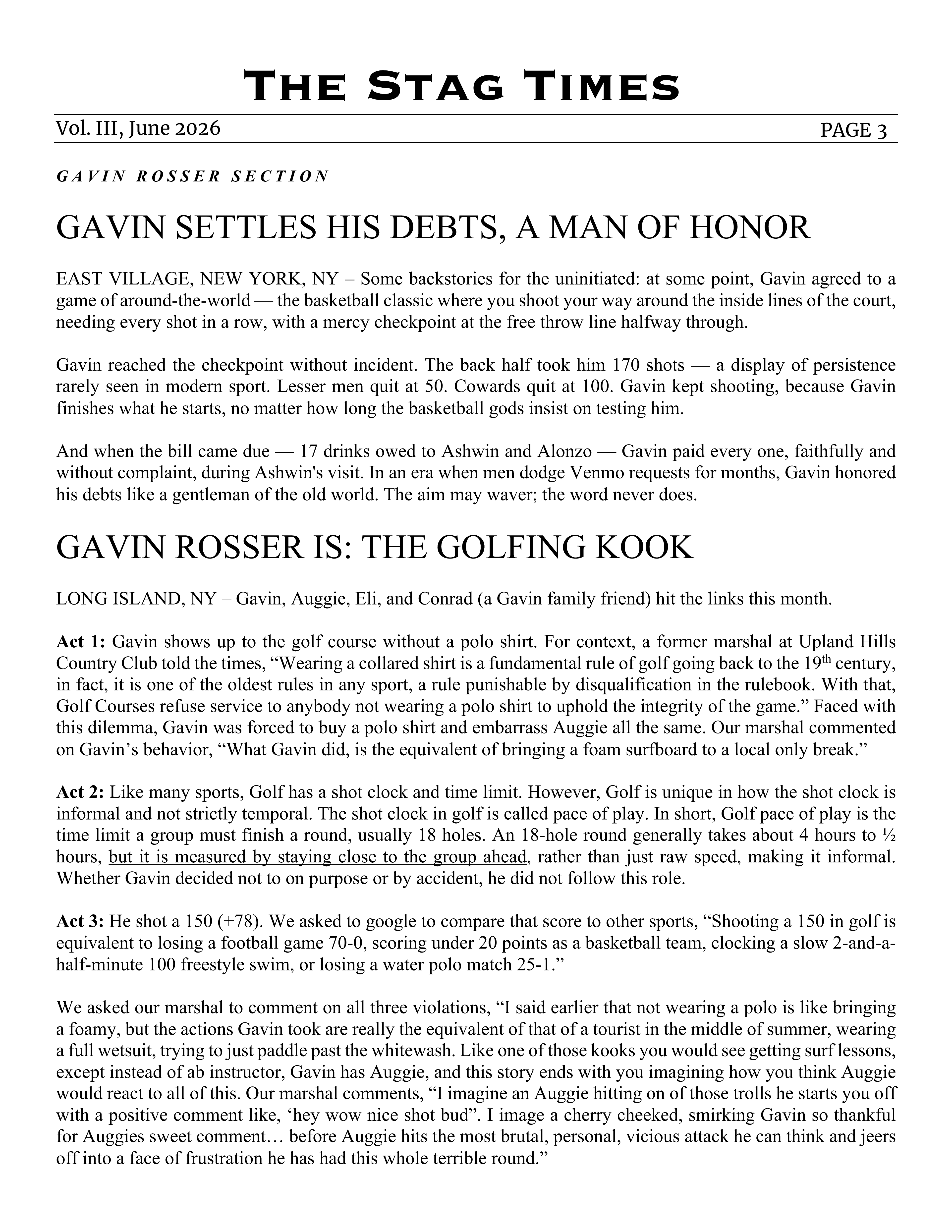 The Stag Times June 2026 page 4